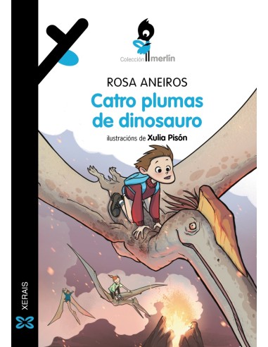 Catro plumas de dinosauro