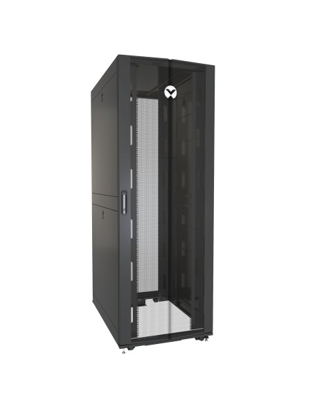 VR3357 armario rack 48U Rack o bastidor independiente Negro, Transparente