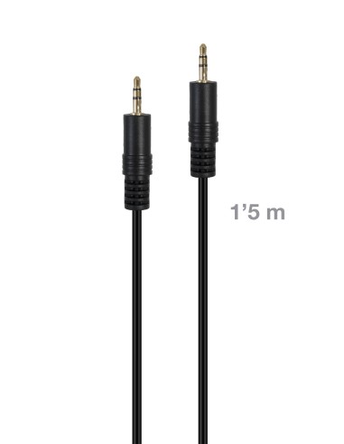 JACK-MM-1-5 cable de audio 1,5 m 3,5mm Negro