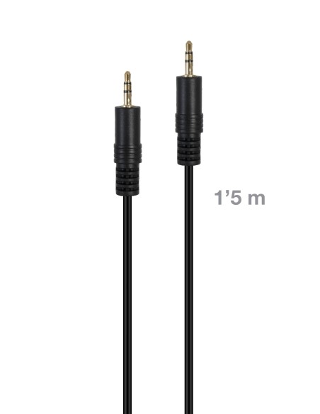 JACK-MM-1-5 cable de audio 1,5 m 3,5mm Negro