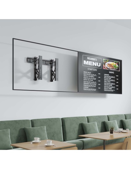 Soporte para Videowall Nivelable y Función Pop-Out para TV 45Kg de 37-70, Negro