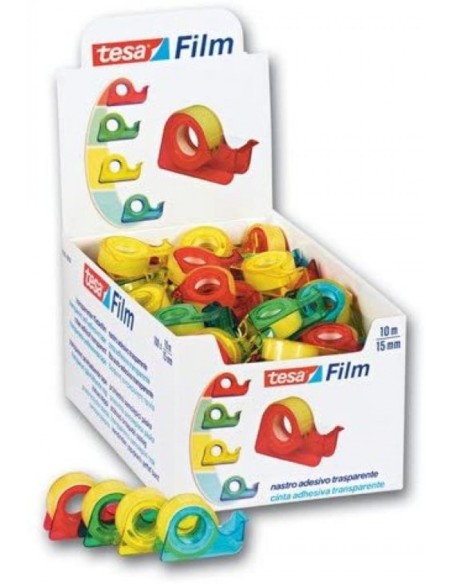 Expositor 100 mini portarrolos tesafilm standard 10mX15mm tesa