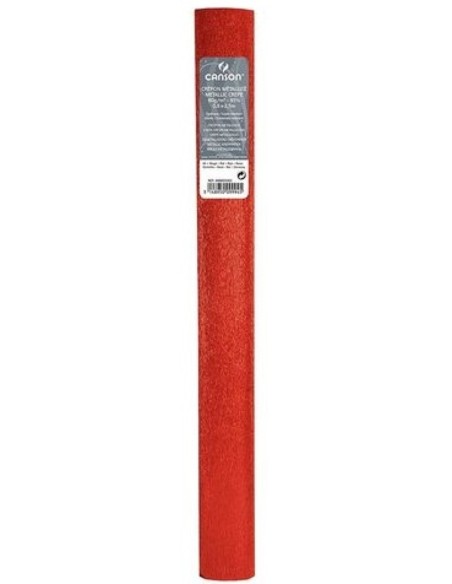 ROLLO CONTINUO PAPEL CRESPON 50X250CM ROJO VIVO 32G