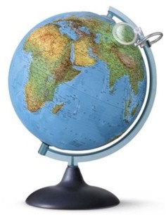 Esfera uranio relieve y lupa con luz 30 cm