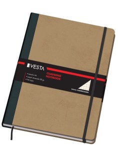 Cuaderno cartone a4 80g 96h cuad5x5 cierre con goma