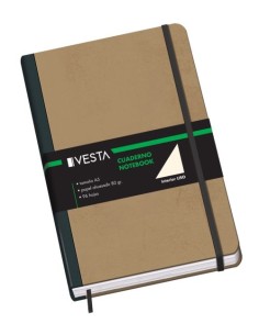 Cuaderno cartone a5 80g 96h liso cierre con goma