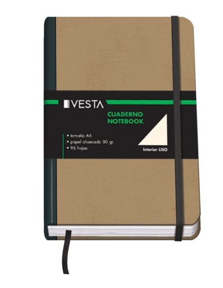 CUADERNO CARTONE A6 80G 96H LISO CIERRE CON GOMA CUADERNO CARTONE A6 80G 96H LISO CIERRE CON GOMA