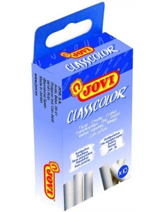 Caja 10 tizas blancas antipolvo jovi