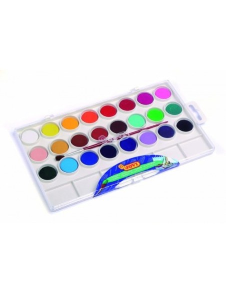 Estuche plastico 24 acuarelas colores surtidos jovi