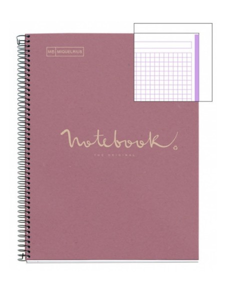 CUADERNO 100% RECICLADO NB-1 A4 80HOJAS ECOLAVANDA EMOTIONS MIQUELRIUS 6090 Pack de 5 Unid.
