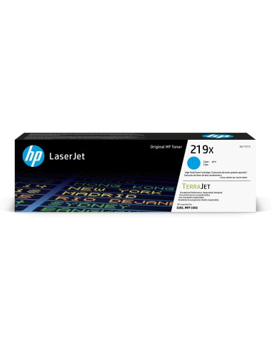 Cartucho de Tóner Original LaserJet 219X de alta capacidad cian