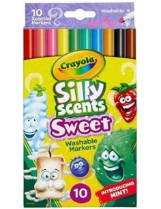 ESTUCHE 10 ROTULADORES LAVABLE OLOROSO PUNTA MEDIA CRAYOLA