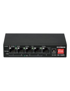 GS-1105PE switch No administrado Gigabit Ethernet (10/100/1000) Energía sobre Ethernet (PoE) Negro