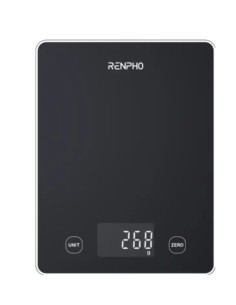 Calibra 1L Negro Encimera Rectángulo Báscula electrónica de cocina