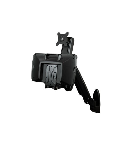 Estación de Trabajo de Pie y Sentado para Montaje en Pared - Para Un Monitor de hasta 24 Pulgadas - Escritorio Ergonómico