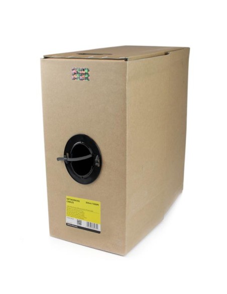 Rollo Bobina de 304,8m de Cable de Red Sólido Bulk a Granel UTP Cat6 Gris Certificado CMR (Riser) RJ45