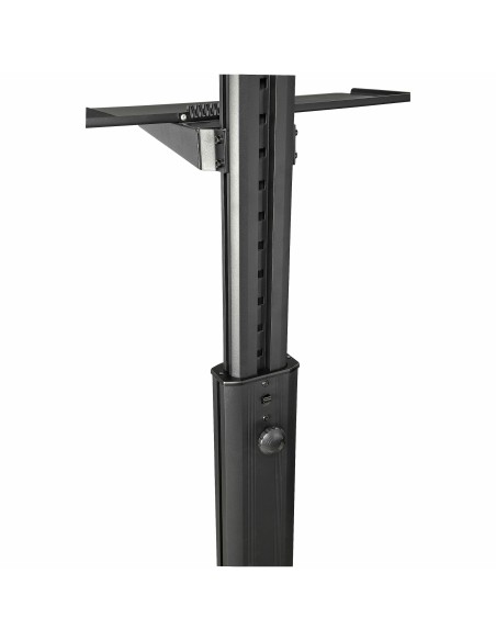 Carrito Ergonómico con Ajuste de Altura para Estación de Trabajo Móvil - con Soporte VESA para Monitor - con Soporte para CPU -