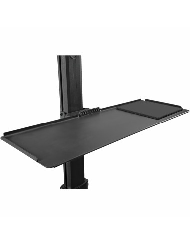 Carrito Ergonómico con Ajuste de Altura para Estación de Trabajo Móvil - con Soporte VESA para Monitor - con Soporte para CPU -