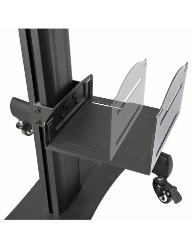 Carrito Ergonómico con Ajuste de Altura para Estación de Trabajo Móvil - con Soporte VESA para Monitor - con Soporte para CPU -