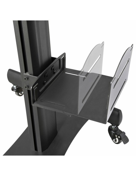 Carrito Ergonómico con Ajuste de Altura para Estación de Trabajo Móvil - con Soporte VESA para Monitor - con Soporte para CPU -