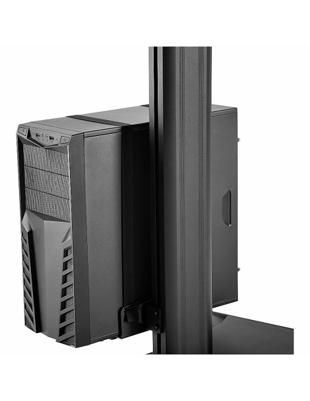 Carrito Ergonómico con Ajuste de Altura para Estación de Trabajo Móvil - con Soporte VESA para Monitor - con Soporte para CPU -