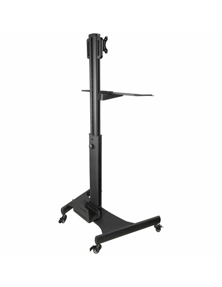 Carrito Ergonómico con Ajuste de Altura para Estación de Trabajo Móvil - con Soporte VESA para Monitor - con Soporte para CPU -