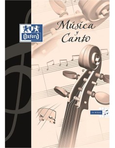 Cuaderno a4 musica y canto 24h 11 pentagramas 2mm oxford