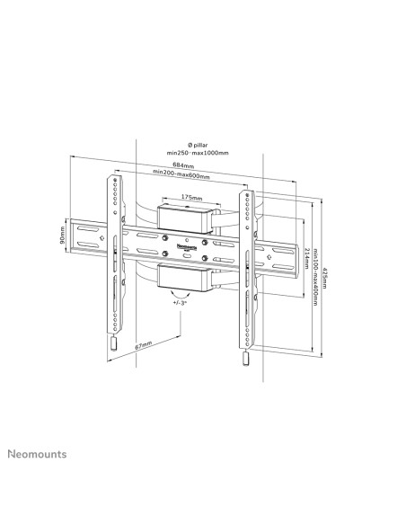 soporte de TV para columna