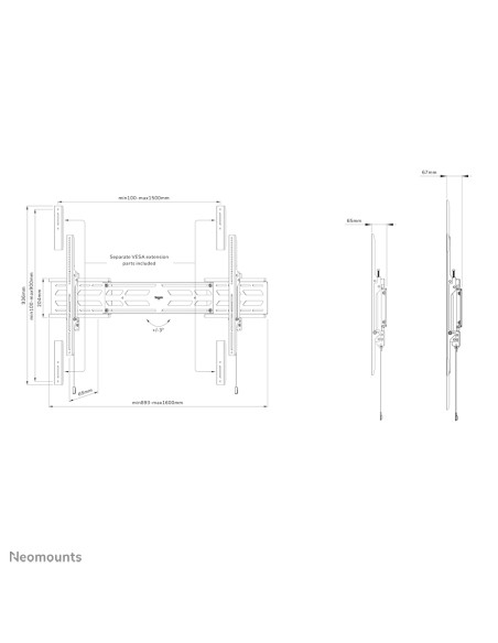 soporte de pared para TV de alta resistencia