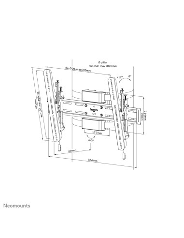 soporte de TV para columna
