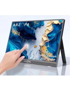 A1T pantalla para PC 39,6 cm (15.6") 1920 x 1080 Pixeles Full HD LCD Pantalla táctil Gris