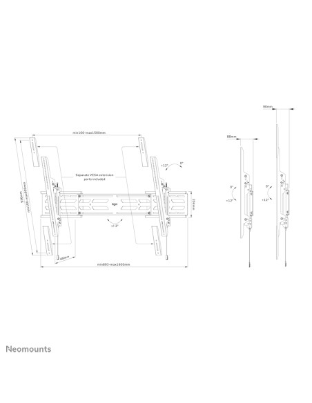 soporte de pared para TV de alta resistencia
