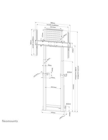 soporte de pared motorizado