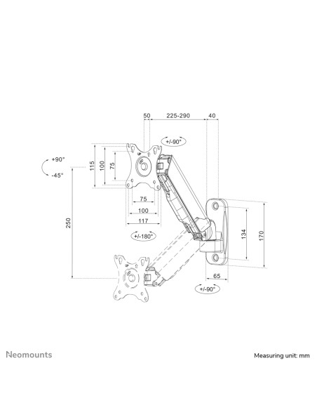 soporte de pared para tv/monitor