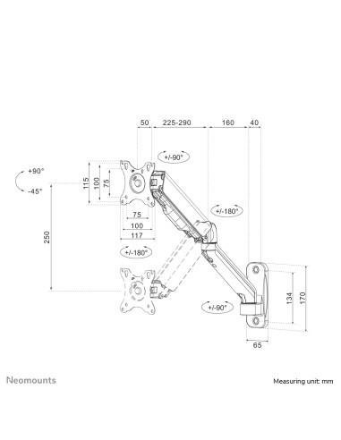 soporte de pared para tv/monitor