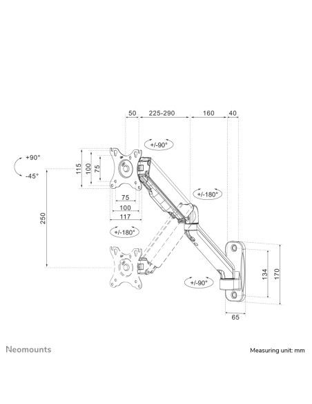 soporte de pared para tv/monitor