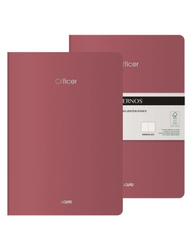 CUADERNO DOHE OFFICER A4 BURDEOS