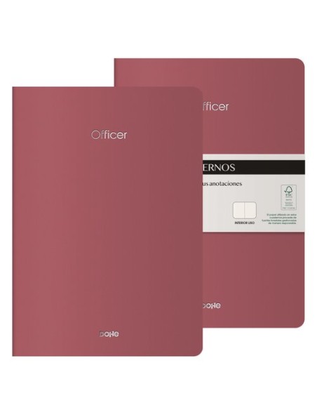 CUADERNO DOHE OFFICER A4 BURDEOS