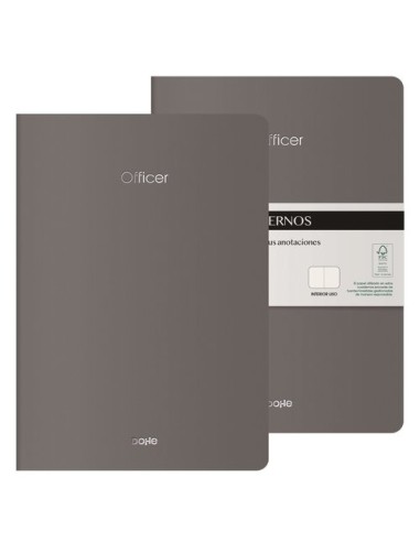 CUADERNO DOHE OFFICER A4 GRIS