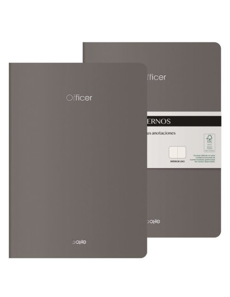 CUADERNO DOHE OFFICER A4 GRIS