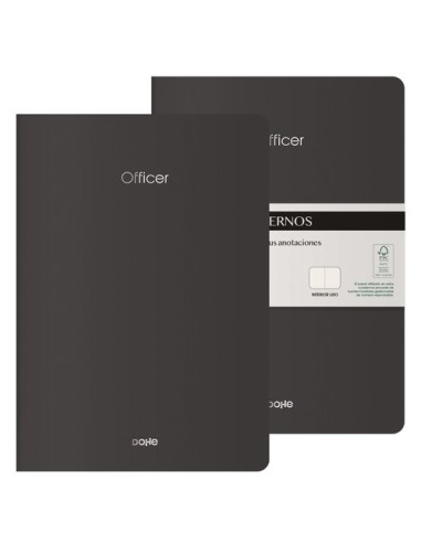 CUADERNO DOHE OFFICER A4 NEGRO