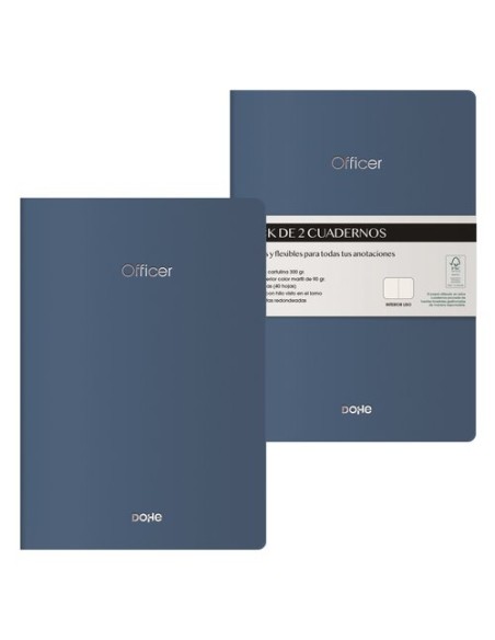 CUADERNO DOHE OFFICER A5 AZUL