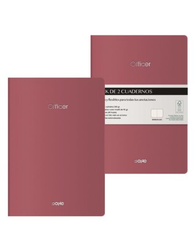 CUADERNO DOHE OFFICER A5 BURDEOS