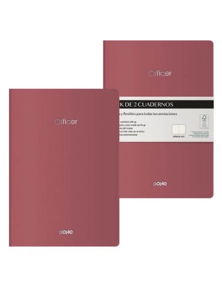 CUADERNO DOHE OFFICER A5 BURDEOS