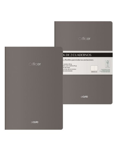 CUADERNO DOHE OFFICER A5 GRIS