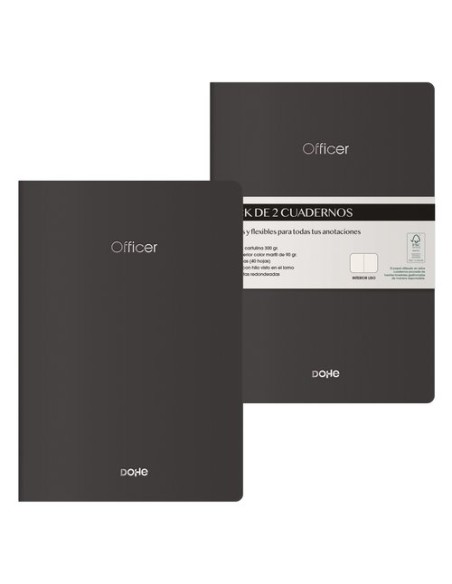 CUADERNO DOHE OFFICER A5 NEGRO