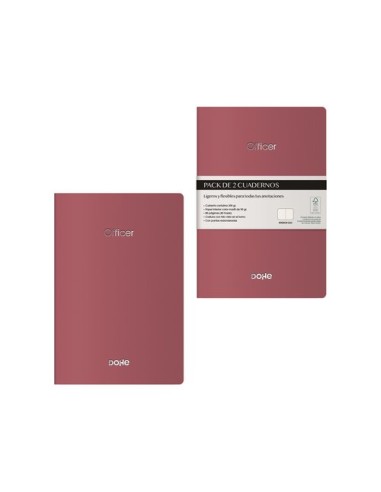 CUADERNO DOHE OFFICER A6 BURDEOS