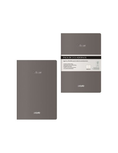 CUADERNO DOHE OFFICER A6 GRIS