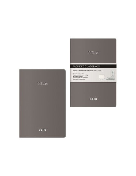 CUADERNO DOHE OFFICER A6 GRIS