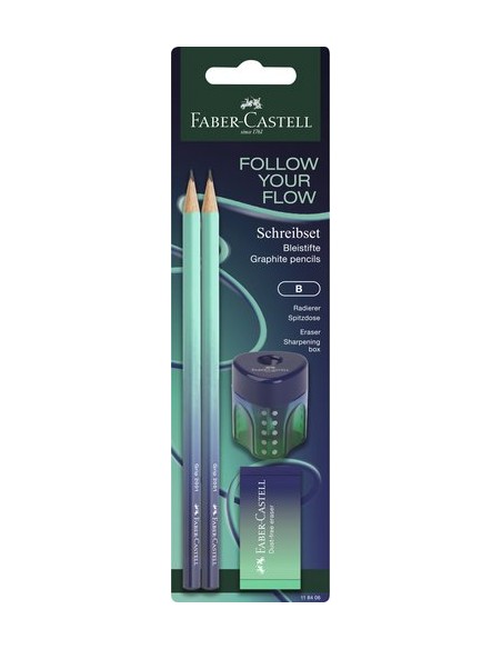 LAPIZ FABER CASTELL B FLOW EDIT. BLUE SE - Pack de 10 unidades